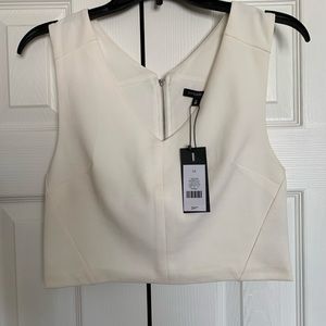 Dynamite crop with zipper back